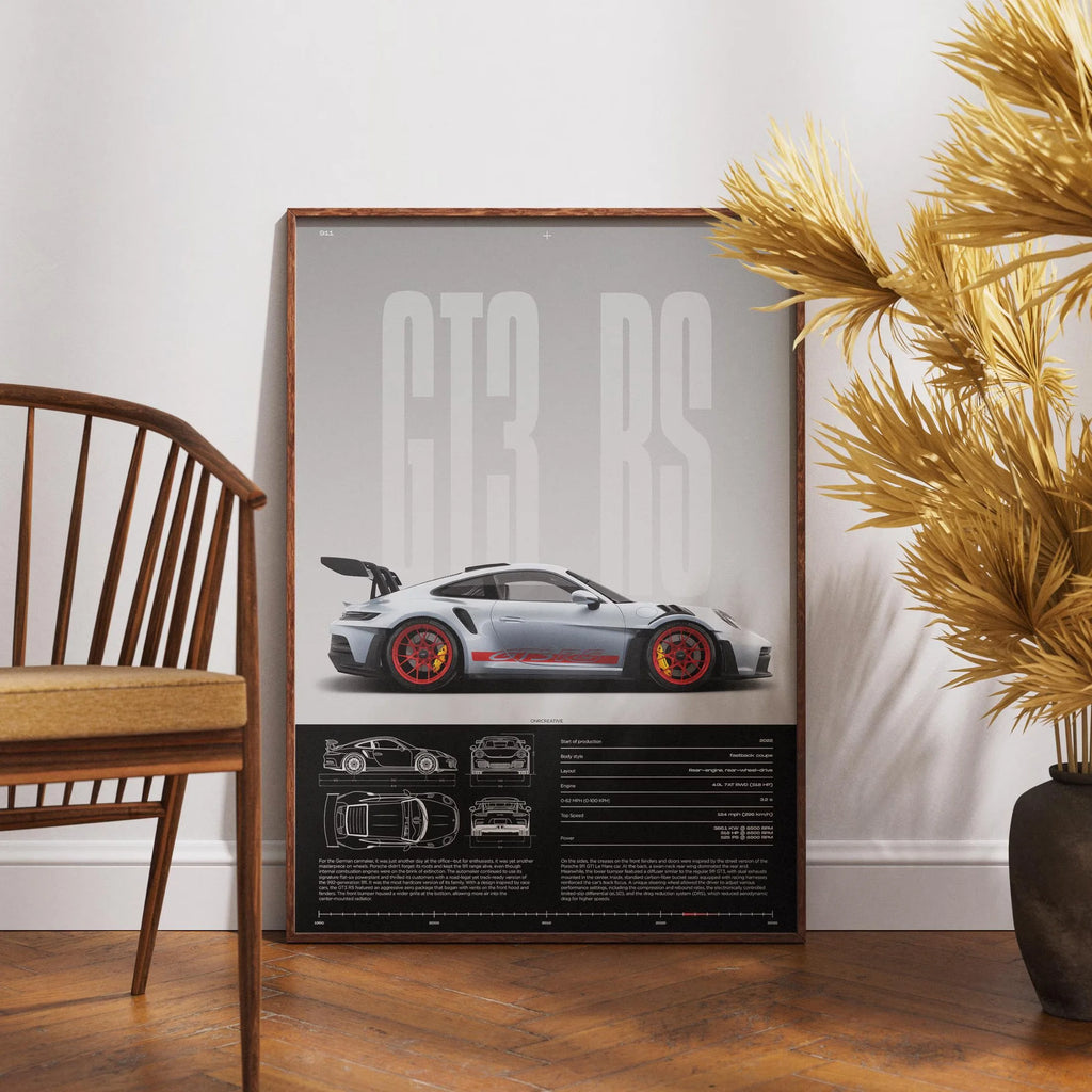 Stilvolles GT3 RS-Poster