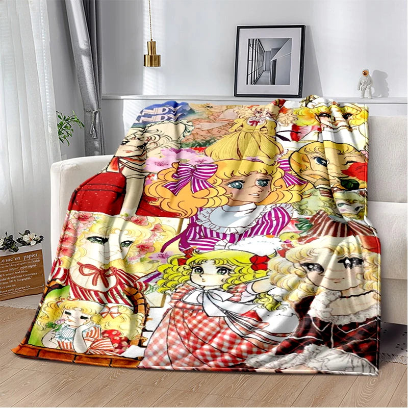 Weiches Flanell-Wurfdecke mit charmanten Anime-Cartoon-Motiven