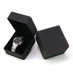 Elegante schwarze Uhrenbox