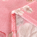 Wärmende Fleece-Decke mit Blumenmuster