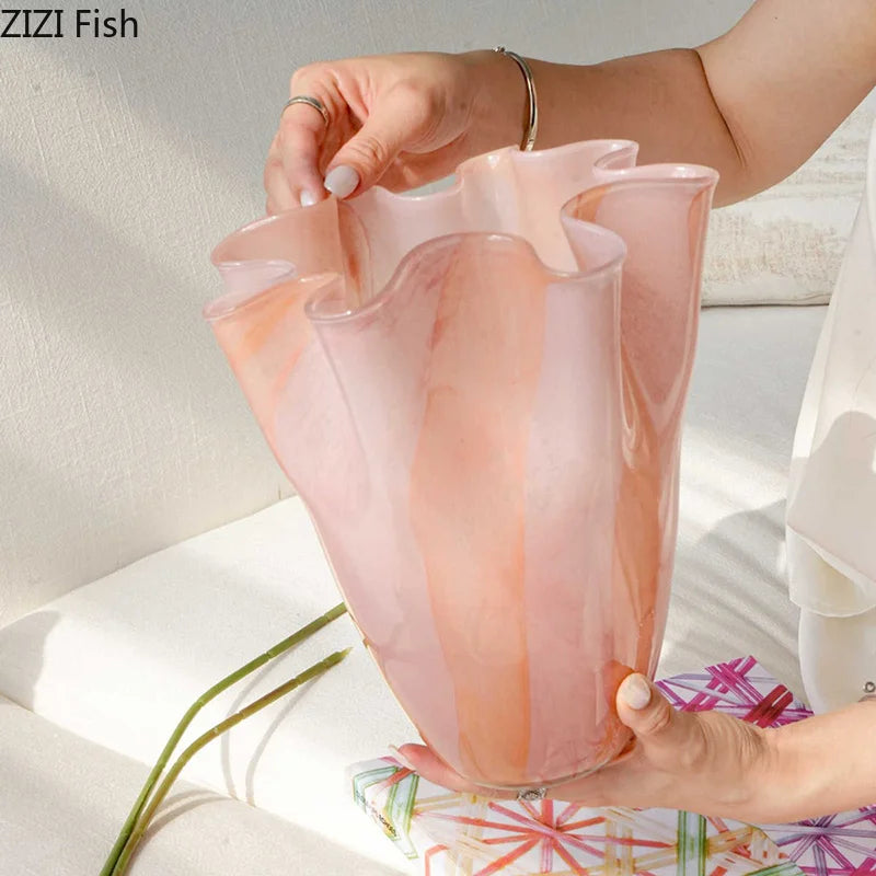 Orange Pink Gradient Glases Vase