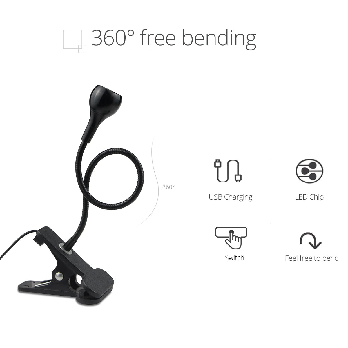Flexible LED-Clip-Tischleuchte