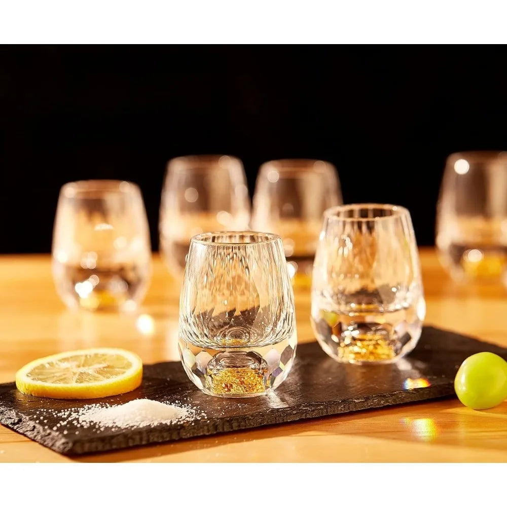Elegantes Kristallweinglas-Set