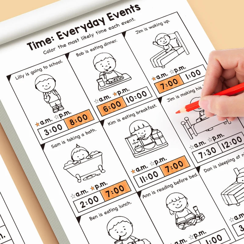 Arbeitsheft zum Uhrzeitlernen für Kinder