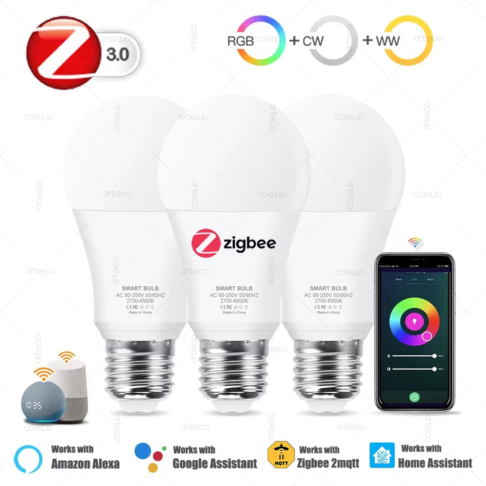 Zigbee E27 LED-Lampe mit