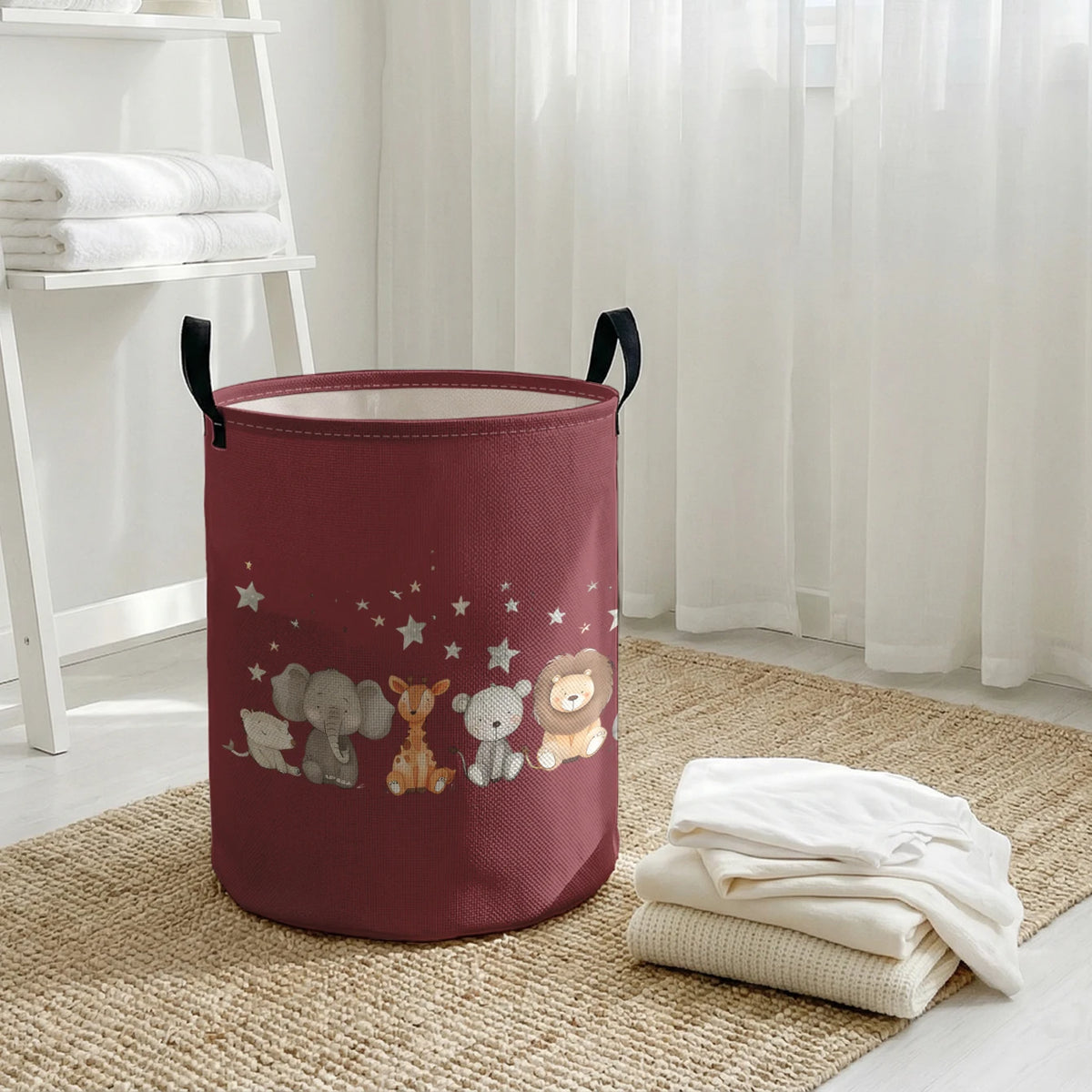 Hochwertige Wäschekorb mit tierischem Design