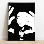 Elegantes schwarzweißes Leinwand-Poster