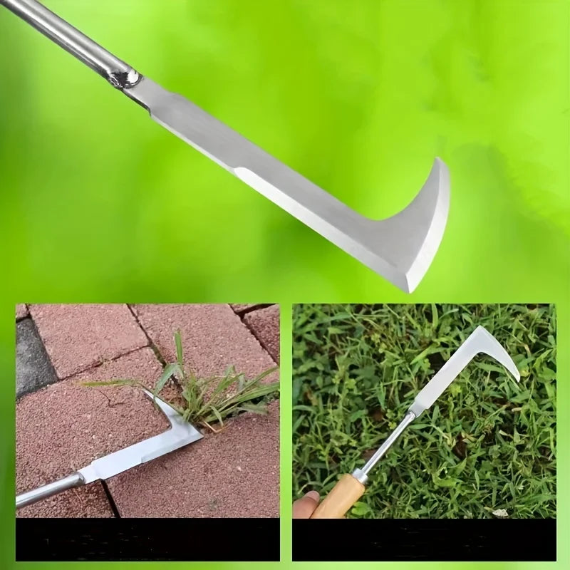 Edelstahl-Unkrautstecher mit L-förmigem Design