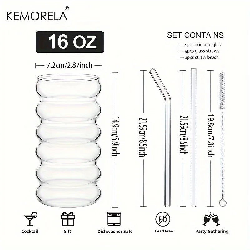 500ml Wellenform-Trinkgläser