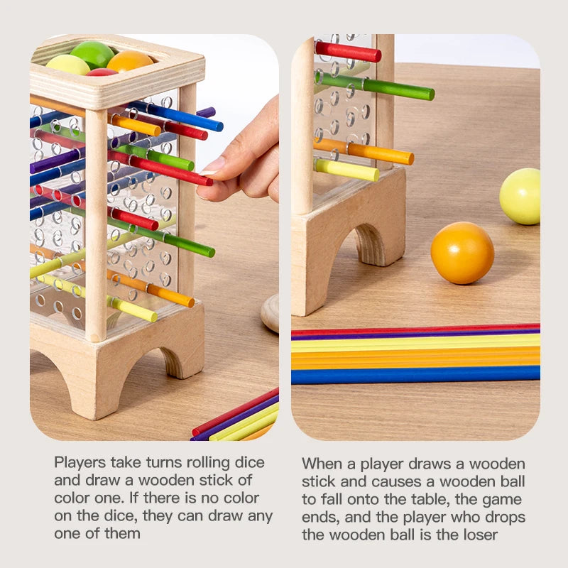 Montessori-inspiriertes Holzspiel