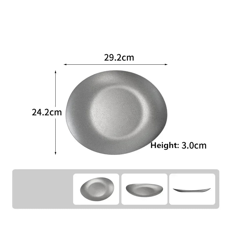 Elegante Edelstahl-Dessertteller