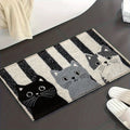 VIKAMA Striped Cartoon Cat Carpet