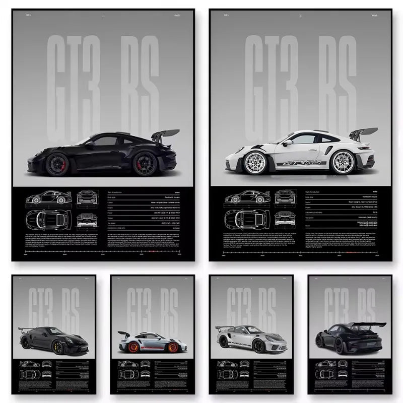 Stilvolles GT3 RS-Poster