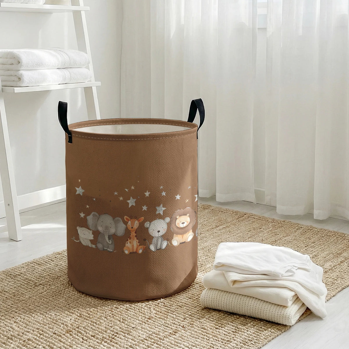 Hochwertige Wäschekorb mit tierischem Design