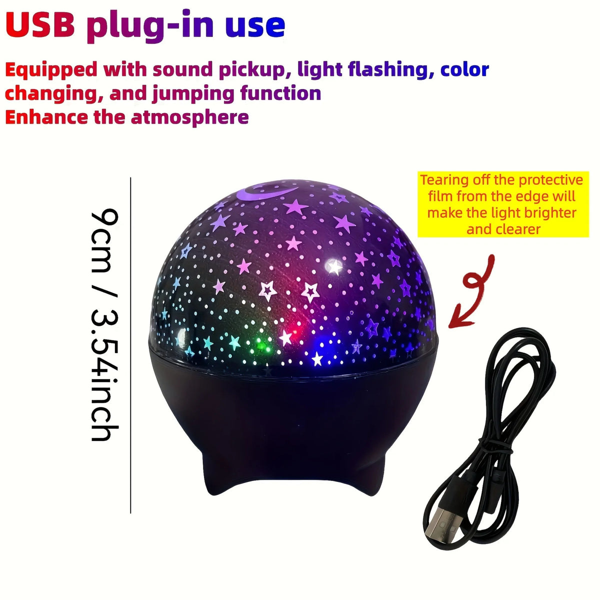 RGB Nachtlicht mit Sternenprojektion für Kinderzimmer