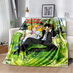 Weiches Flanell-Wurfdecke mit charmanten Anime-Cartoon-Motiven