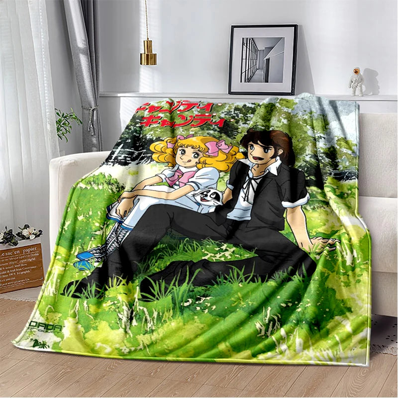 Weiches Flanell-Wurfdecke mit charmanten Anime-Cartoon-Motiven