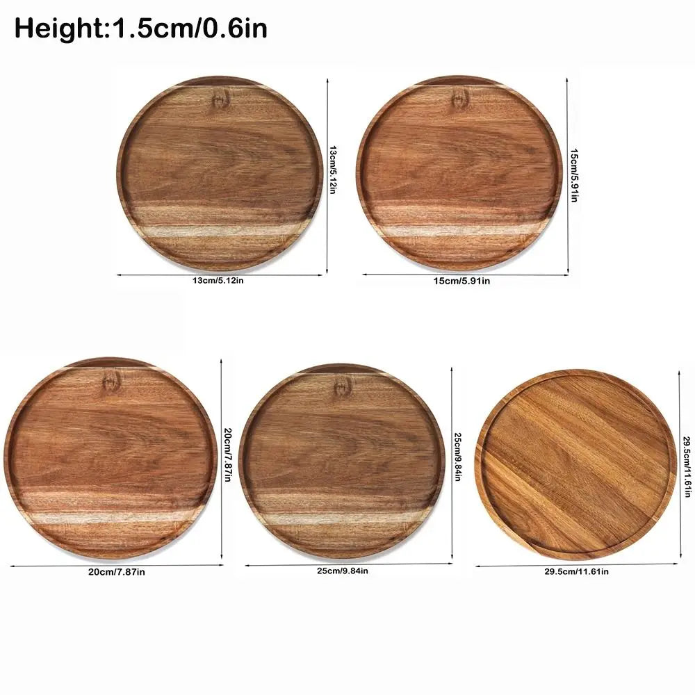 Elegante runde Holzplatte aus hochwertigem Naturholz