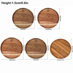 Elegante runde Holzplatte aus hochwertigem Naturholz