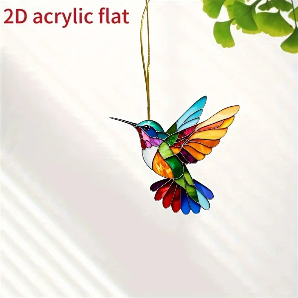 Wunderschöner Kolibri aus farbigem Acryl