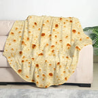 Gemütliche Flanell-Decke mit lustigem Tortilla-Print