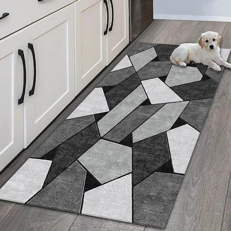 Stilvolle geometrische Bodenmatte