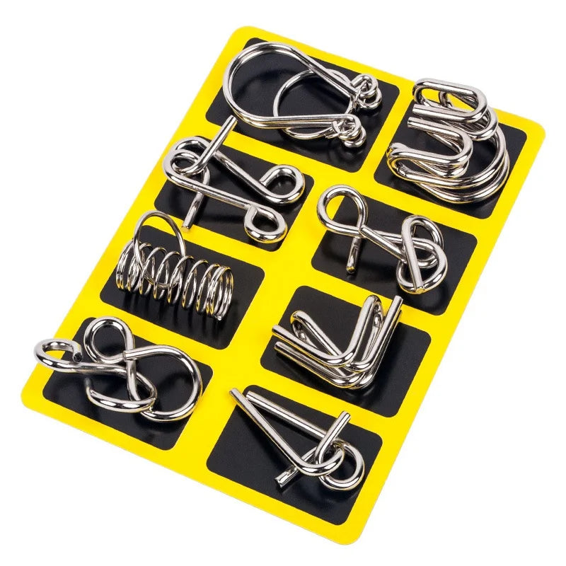 8er-Set Metall-Knobelspiele