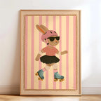 Lustiges Skateboard-Dackel Canvas Print Poster