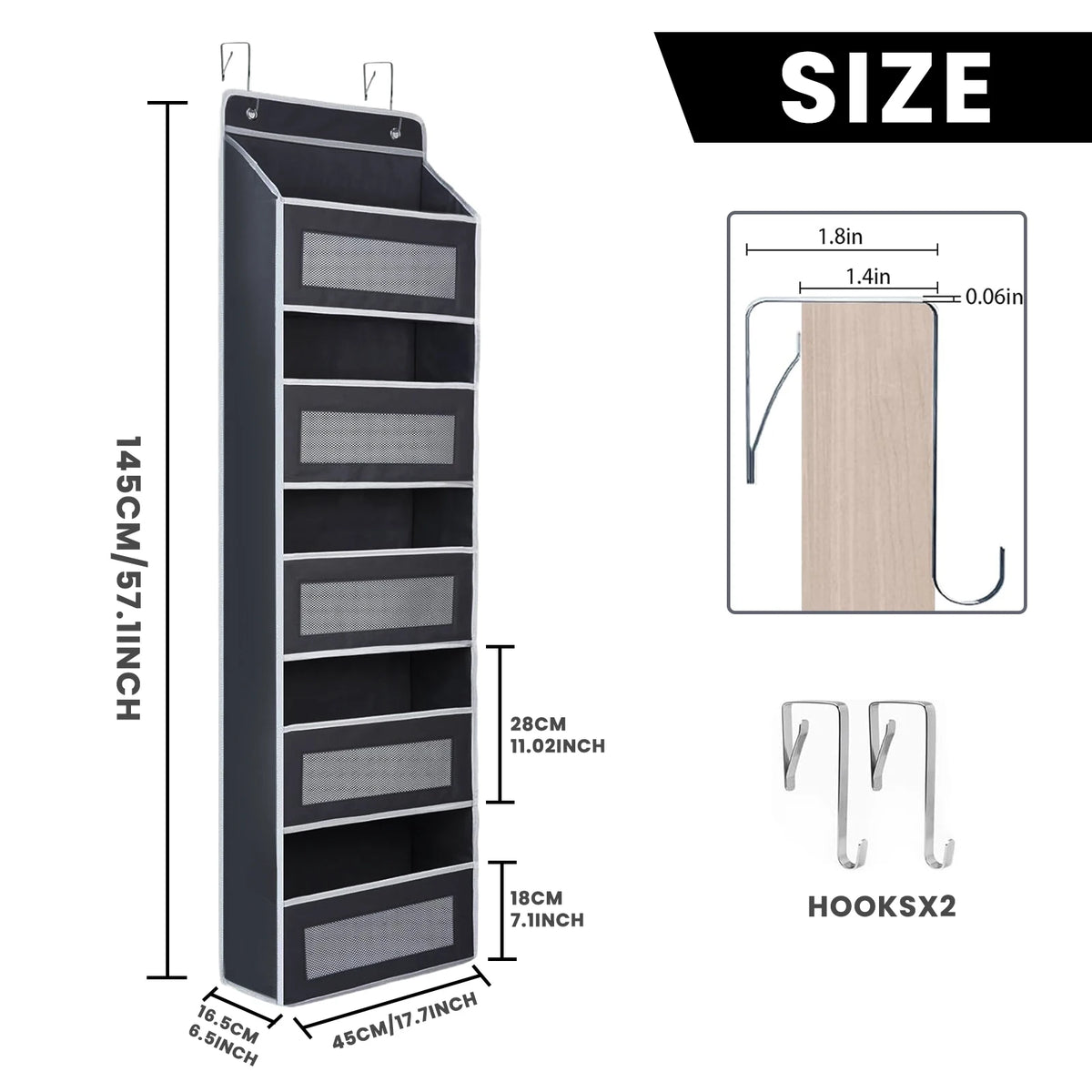 5-Fach Over-the-Door Organizer