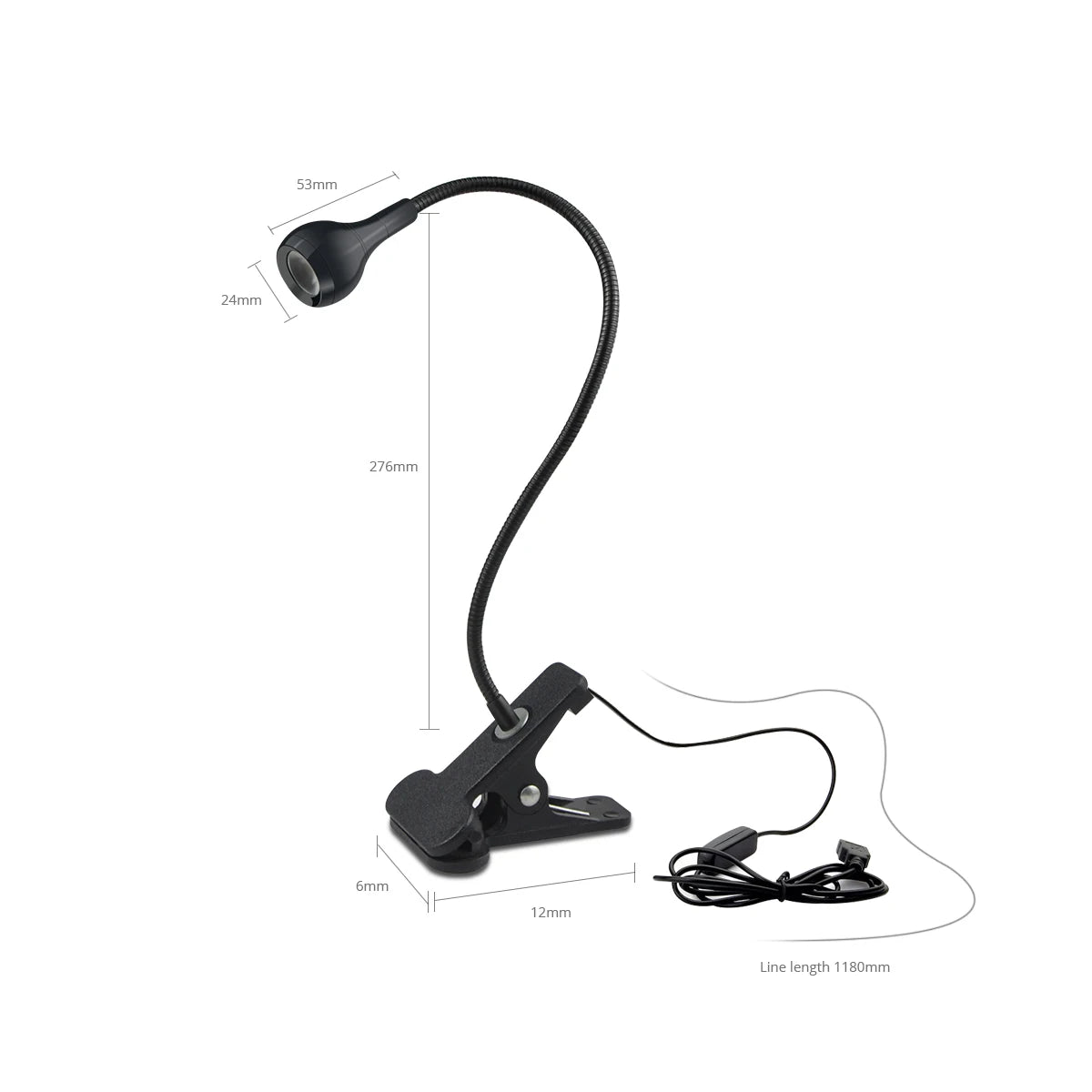 Flexible LED-Clip-Tischleuchte