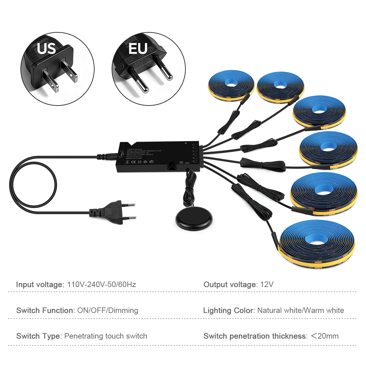 Moderne LED-Akustikpaneel mit Touch-Senso