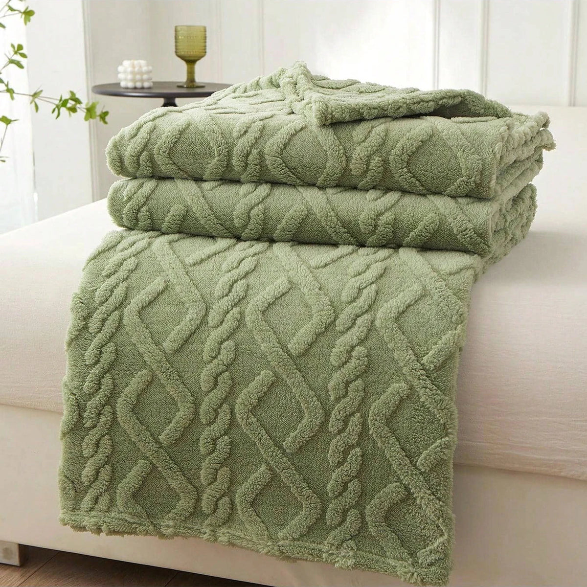 Kuschelweiches Coral Fleece Tagesdecke