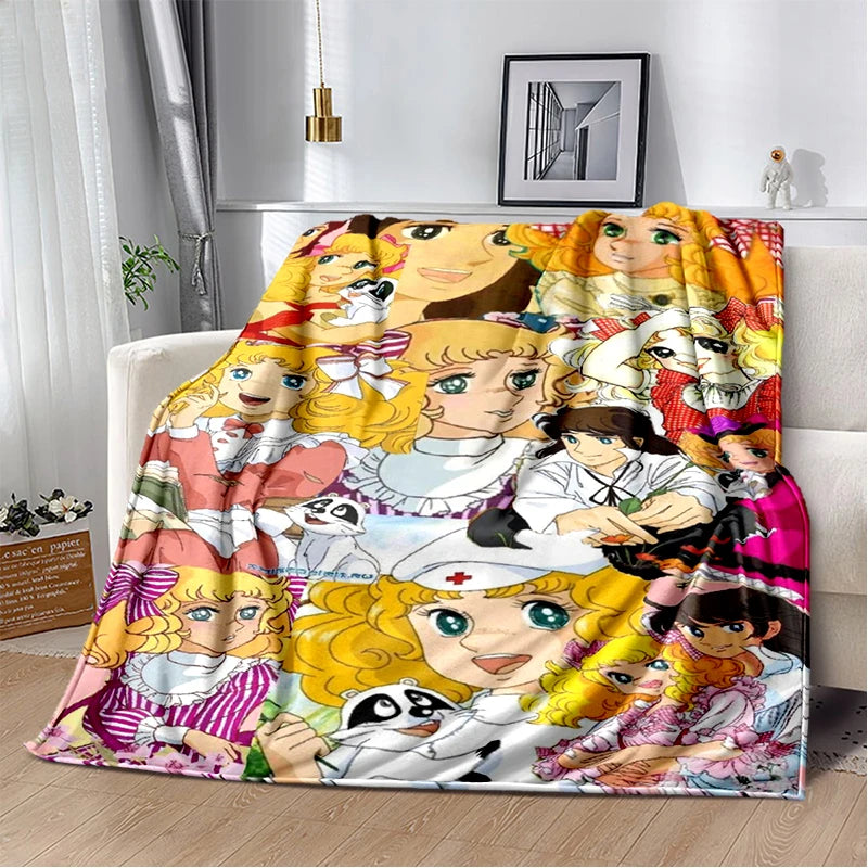 Weiches Flanell-Wurfdecke mit charmanten Anime-Cartoon-Motiven