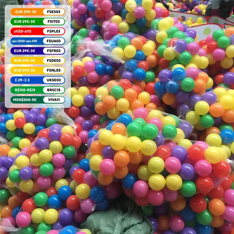 100 farbenfrohe Kunststoffbälle