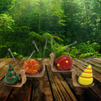 4-teiliges Set niedlicher Schnecken-Miniaturen