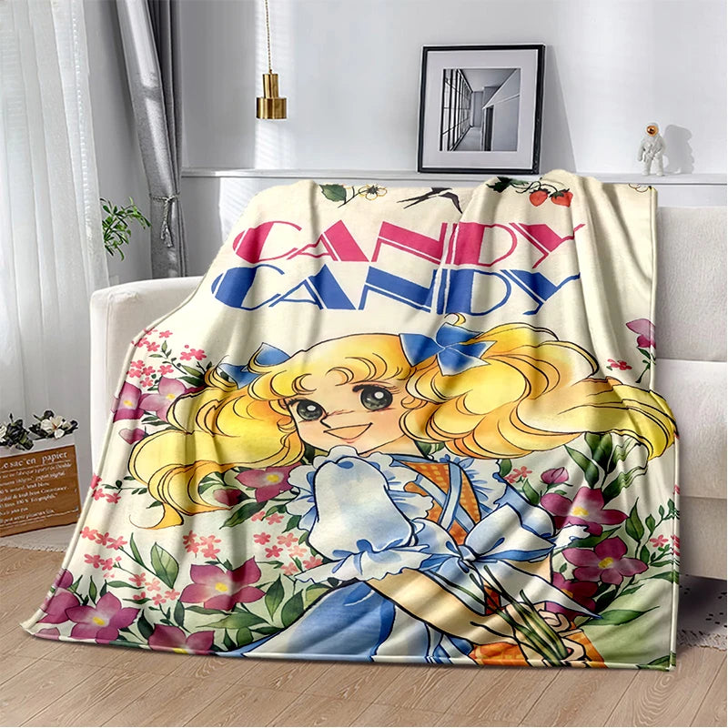 Weiches Flanell-Wurfdecke mit charmanten Anime-Cartoon-Motiven