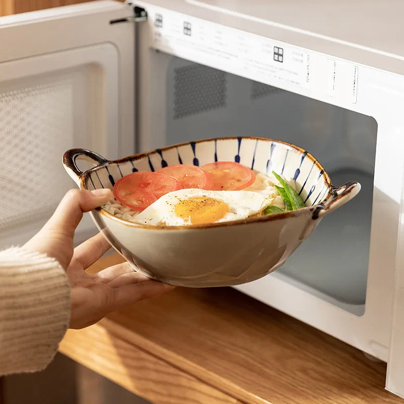 Elegante japanische Suppenschale aus Keramik