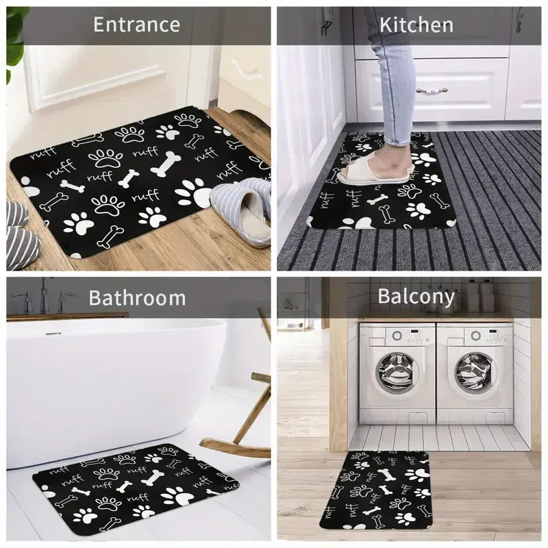 Festive Santa Claus doormat mit rutschfestem Design