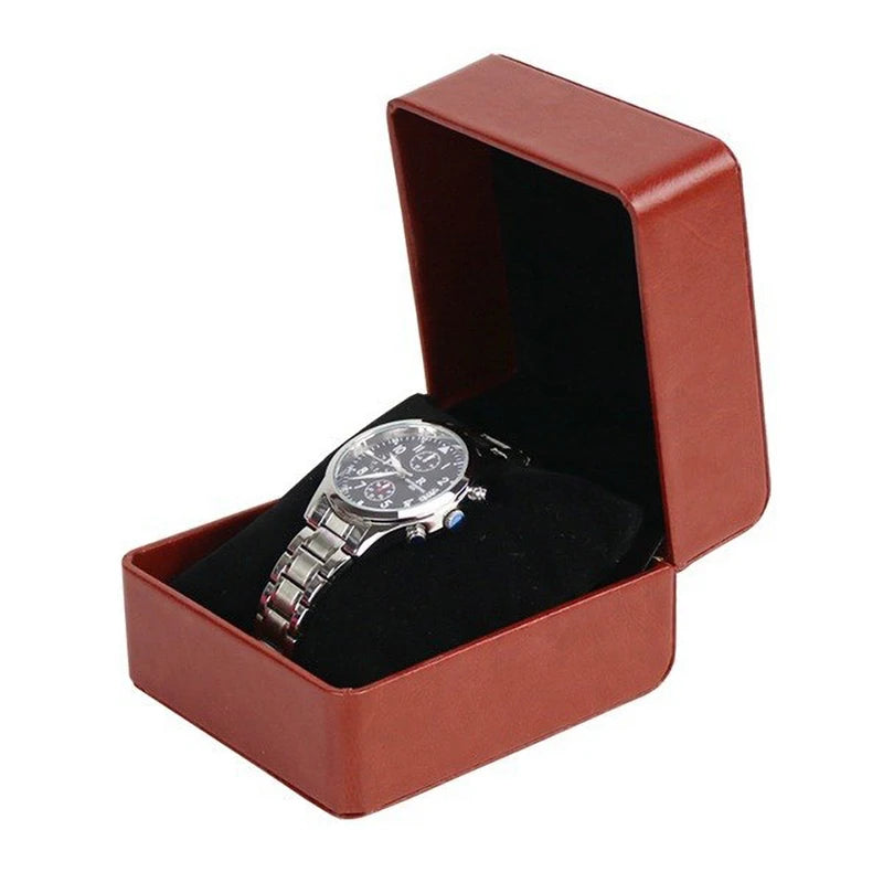 Elegante schwarze Uhrenbox
