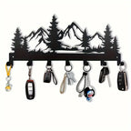 Eleganter Metall-Wald-Schlüsselhaken