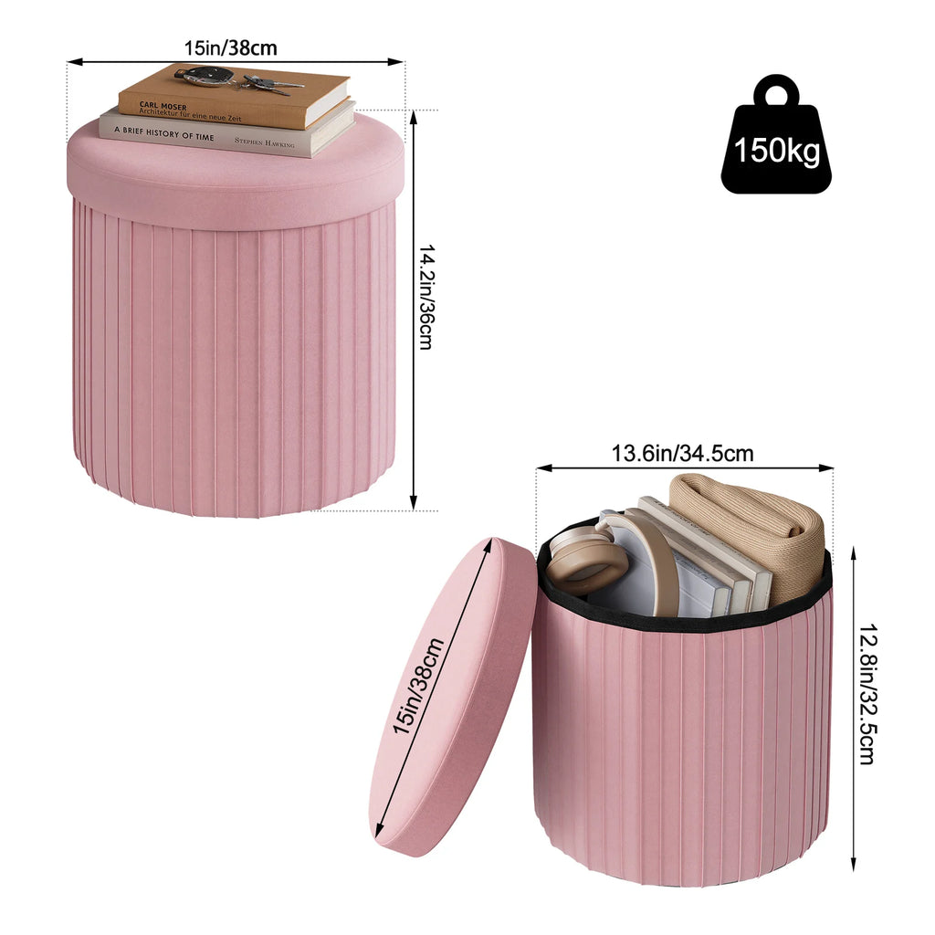 Eleganter Samtstoff-Hocker