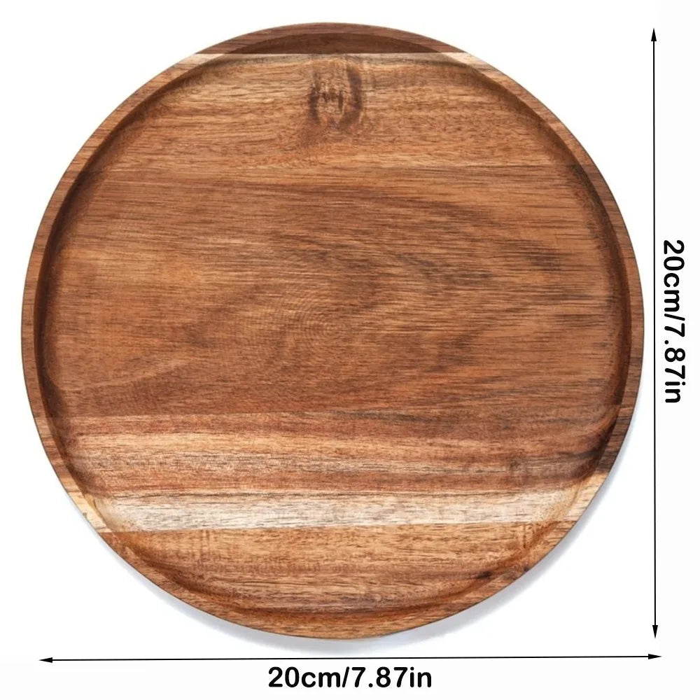 Elegante runde Holzplatte aus hochwertigem Naturholz