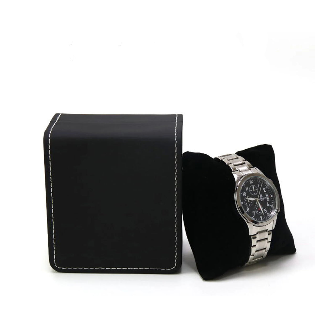 Elegante schwarze Uhrenbox