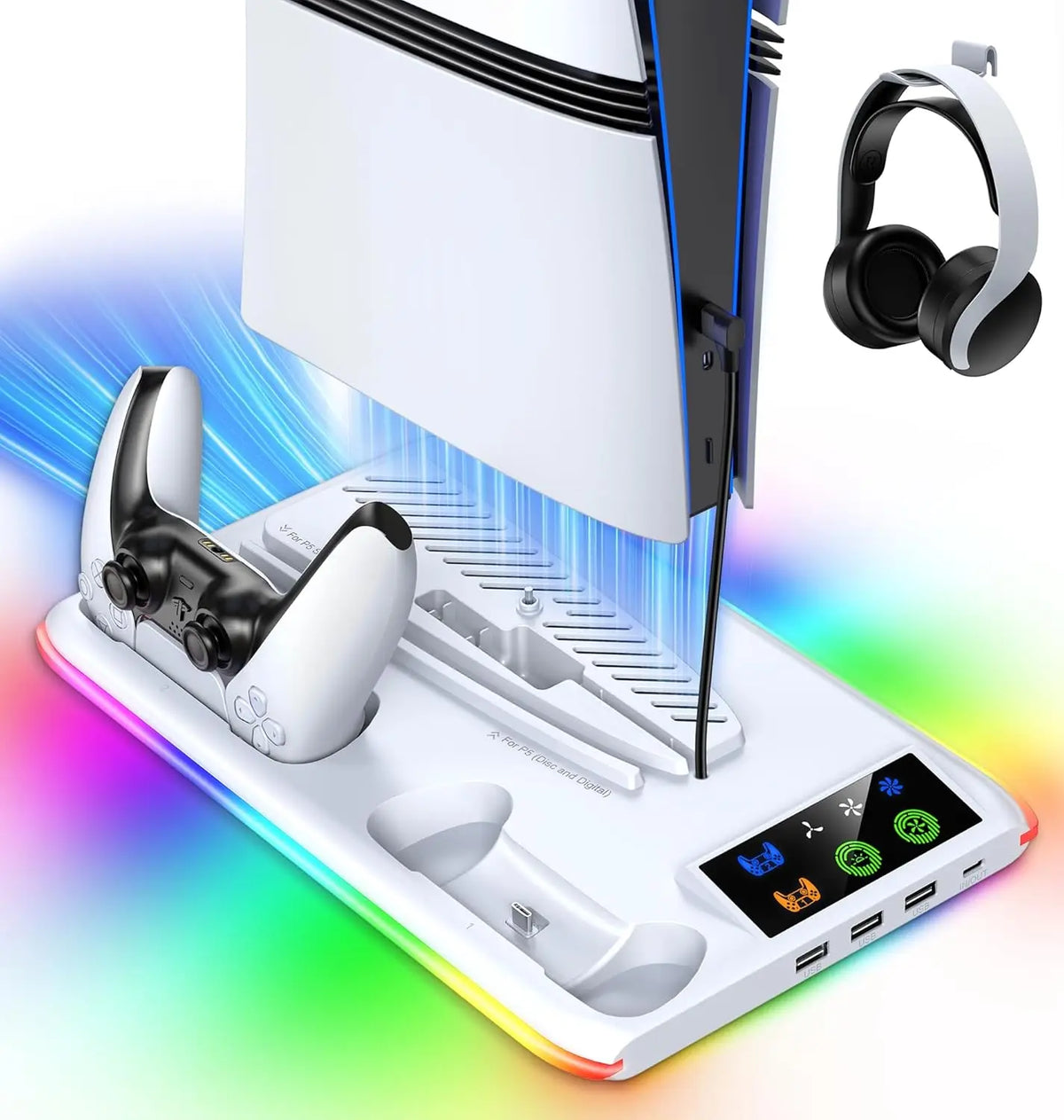 Cooling Stand und Ladestation für PS5/Slim/Pro