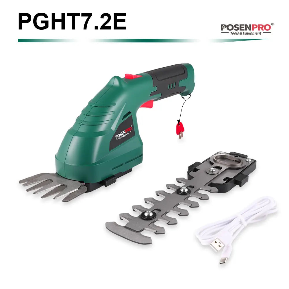 POSENPRO 2-in-1 Akku-Grasschere und Heckenschere