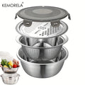Multifunktionales 4-in-1 Edelstahl-Set