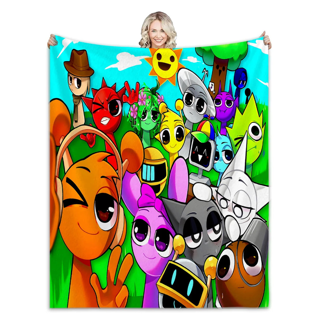 Sprunki Incredibox – Soft, fluffy plush blanket