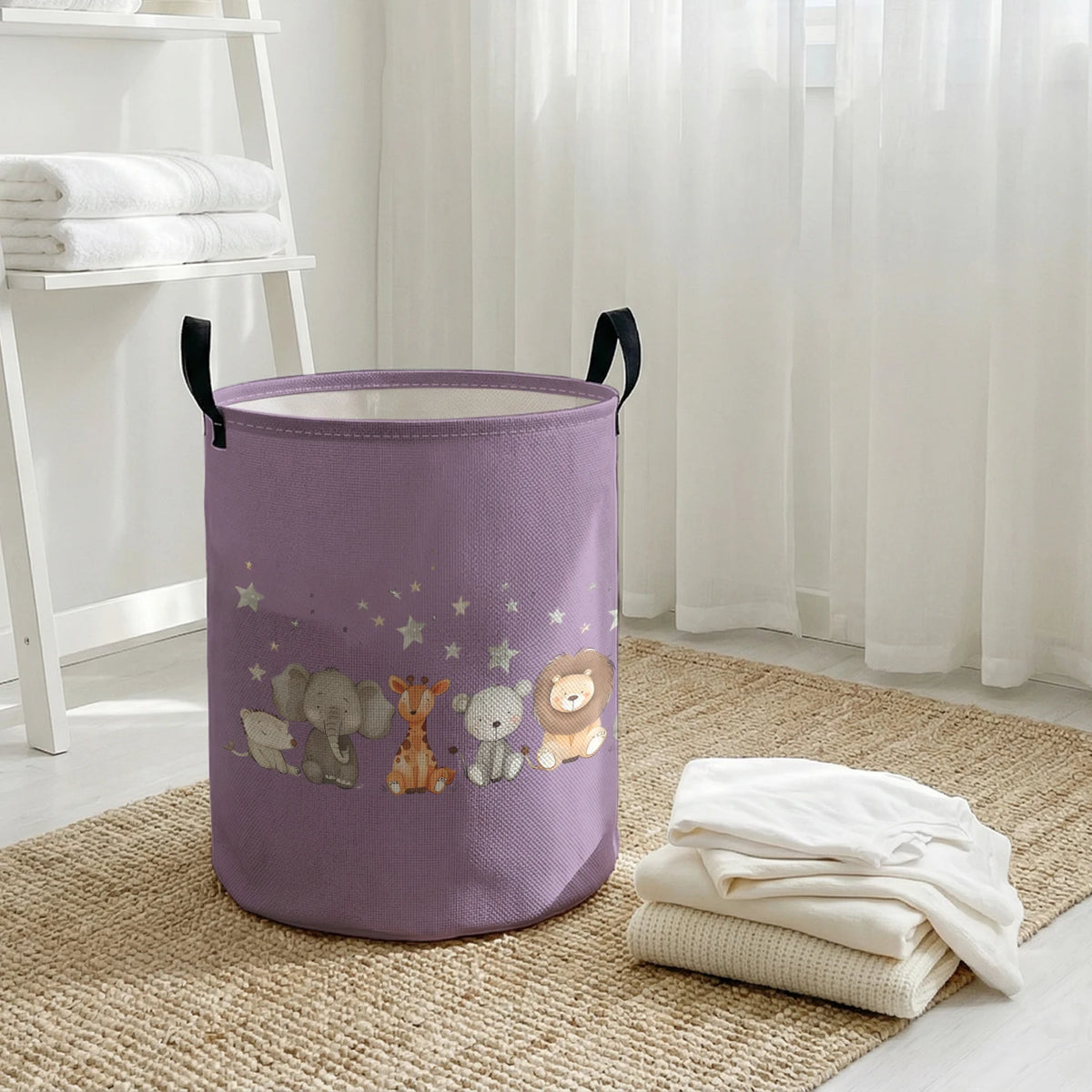 Hochwertige Wäschekorb mit tierischem Design