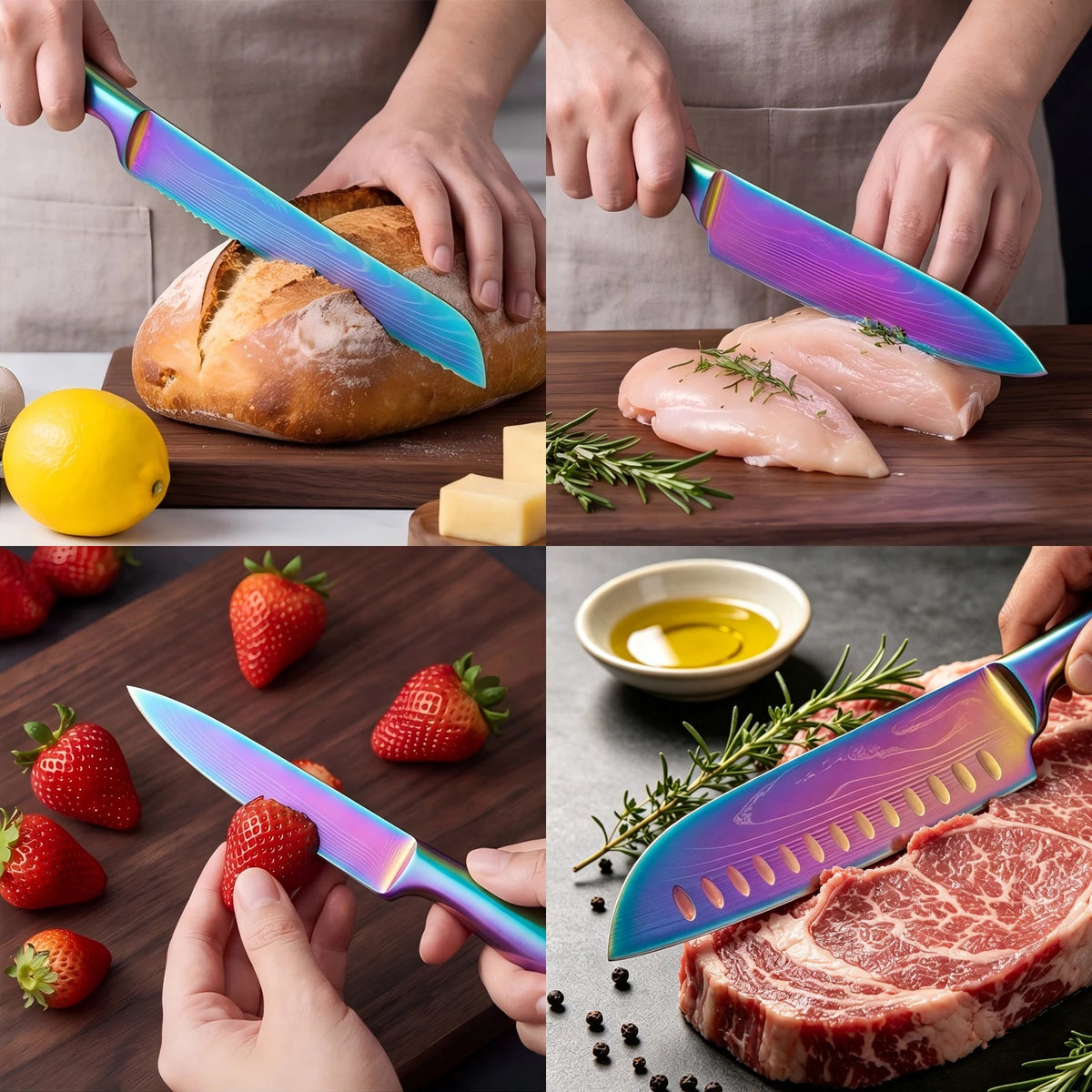 BAFENGS Rainbow Knife Set