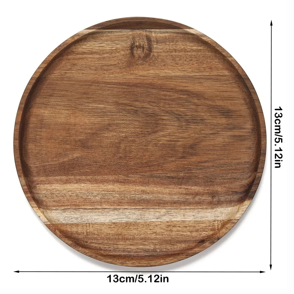 Elegante runde Holzplatte aus hochwertigem Naturholz